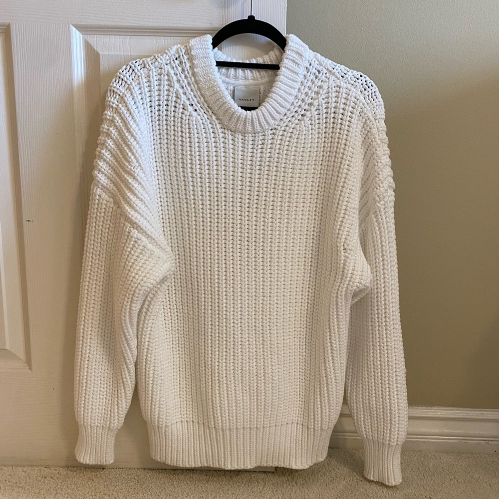 NWT Varley Gracie knit sweater white size S